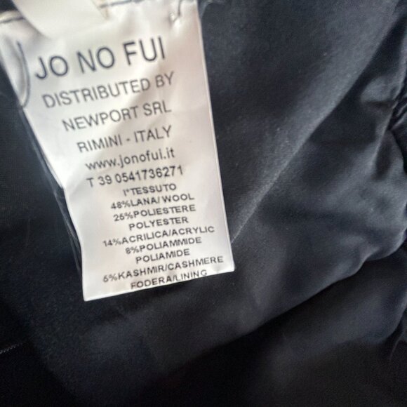 Jo No Fui Womens Wool Blend A-Line Skirt Black Gray Pockets Lined Made in Italy - Picture 3 of 9